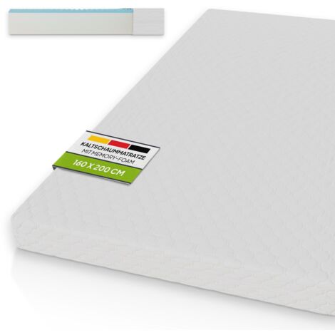 Juskys Kaltschaummatratze 160 x 200 cm Härtegrad H3 16 cm Höhe Kaltschaum Matratze Schaumstoffmatratze Schaummatratze Bettmatratze