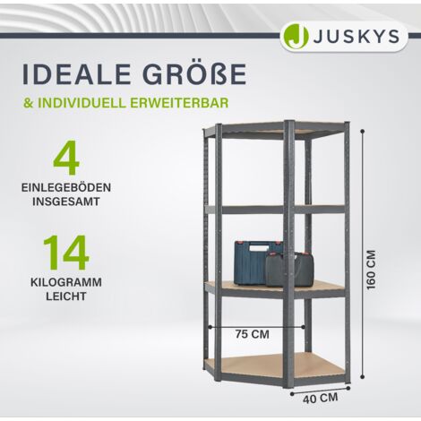 Decopatent® 2 Laags Hoek Opbergrek - Staand Rek 2 Etages Voor Badkamer Corner Keukenrek Badkamerrek Kunststof Hoekrek Wit