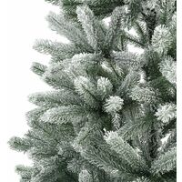 Juskys Weihnachtsbaum Talvi – Künstlicher Tannenbaum mit Kunstschnee & Ständer aus Metall – Christbaum für Deko innen aus Kunststoff 140 cm hoch
