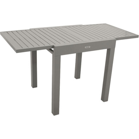 Balkon-Ausziehtisch TIRANA 70/140x70cm, Aluminium silbergrau