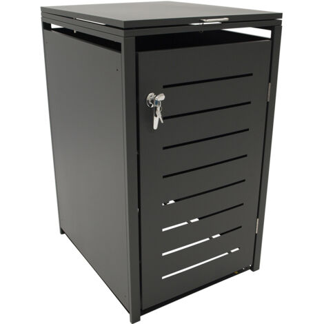 Mülltonnenbox KÖLN 60x62x102cm für Tonnen 120 Liter, Stahl anthrazit