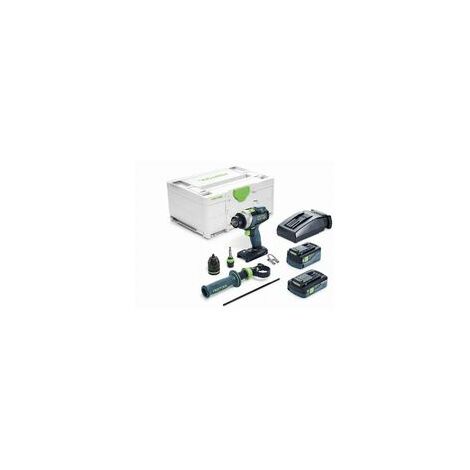 Festool – 575605 Perceuse-visseuse à percussion sans fil 18V – 4 vitesses – Couple 50Nm – Moteur EC-TEC sans charbons – Systainer³ inclus (1/10)