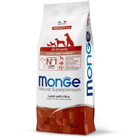 Monge Natural Superpremium all breeds Puppy & Junior Agneau avec du riz