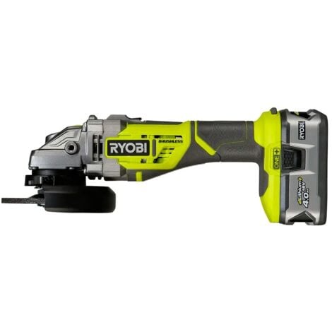 Pack RYOBI Brushless perceuse-visseuse à percussion 18V One+ - Meuleuse d'angle 125 mm 18V One+ - 2 batteries 1 chargeur rapide R18CK2BL-252S