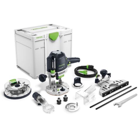 Festool – Défonceuse OF 1400 EBQ-Plus – Puissance 1400W – Vitesse 10 000-22 500 min⁻¹ – Pince 6-12,7 mm – Course de fraisage 70 mm – Coffret SYSTAINER