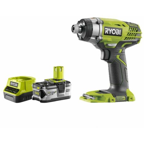 Pack RYOBI boulonneuse à chocs 18V One+ R18IW3-0 - 1 batterie 4.0Ah - 1 chargeur rapide 2.0Ah RC18120-140