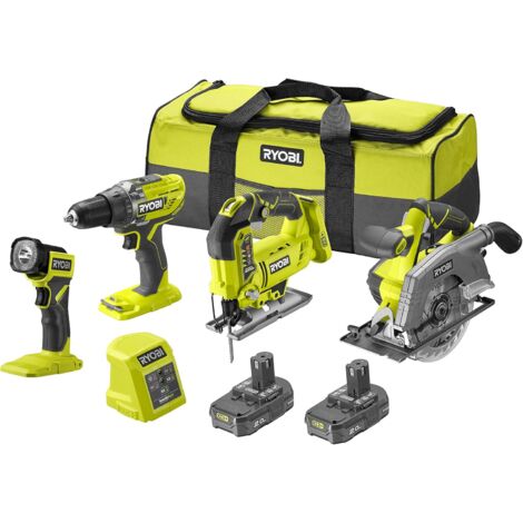 Outil Rotatif Ryobi One+ P460 - Sans Fil 18V, Vitesse Variable, 33 Accessoires Inclus, Flexible 91 Cm