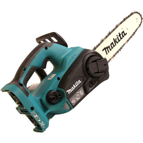 Makita – Tronçonneuse à batterie 36V – Vitesse de chaîne 8,3 m/s – Longueur de barre 250 mm – Élagage professionnel et travaux en hauteur