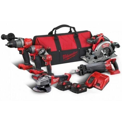 Milwaukee- Powerpack 6 Outils 18V Fuel M18 FPP6F3-502B-MILWAUKEE-4933480875