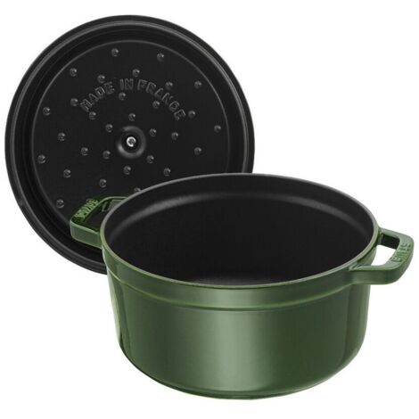 Cocotte en fonte avec couvercle, mijoteuse en fonte avec revêtement