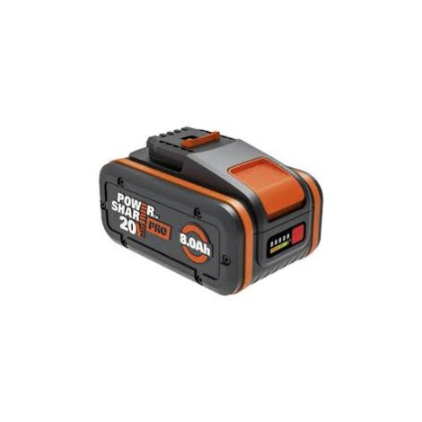Batterie lithium-ion 20V 8Ah WA3648 – Compatible outils Worx – Technologie PowerShare pour utilisation intensive