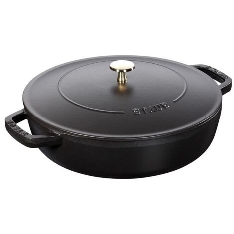 STAUB- Chistera en fonte, noir, 24 cm