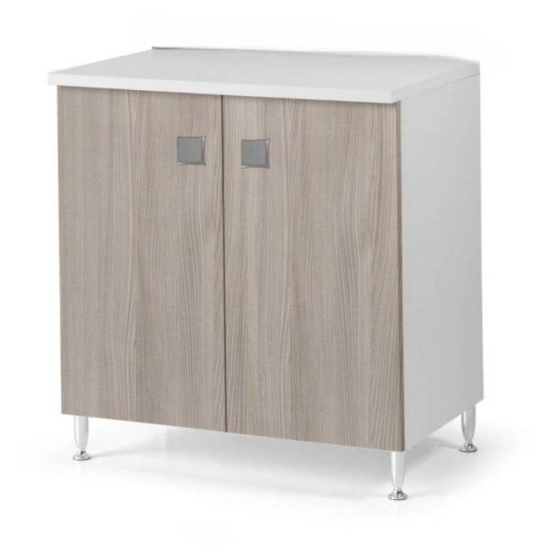 BELINI Meuble Cuisine Bas Sans Plan De Travail SD, Taille: 51,6 X 80 X 82 Cm, 2 Portes, Rouge Très Brillant | Leroy Merlin