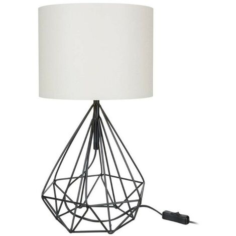 Lampe de table pour bureau couleur noir blanc (1/4)