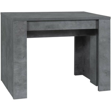 Table console à rallonge 252 cm couleur ciment - Baku (1/5)