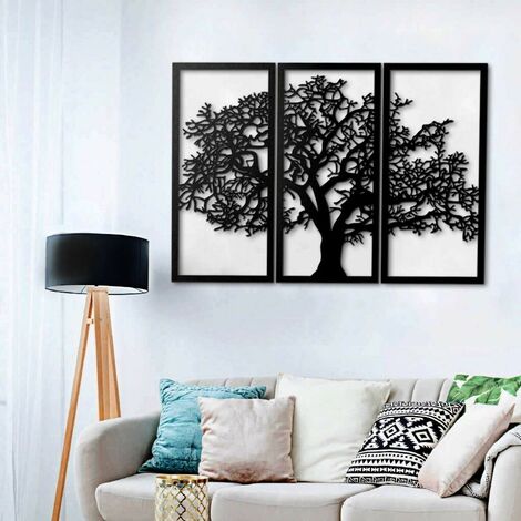 Cadre décoratif arbre de vie noir 120x80 cm (1/3)