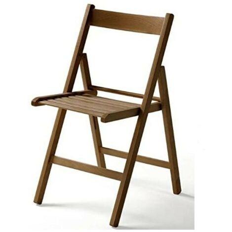Chaise pliante en bois effet noyer Penelope (1/2)