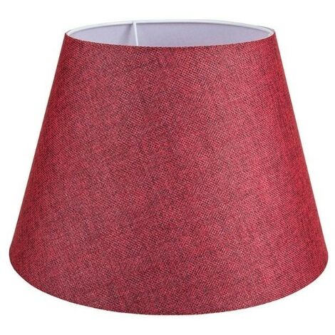 Lampe de table avec base blanche et abat-jour en tissu rouge - LAGUNAH372865 (1/4)