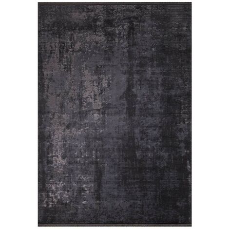 Tapis antidérapant160x230 cm bambou vintage couleur anthracite (1/3)
