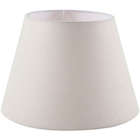 Abat-jour conique en tissu blanc - Tripod MDL2632