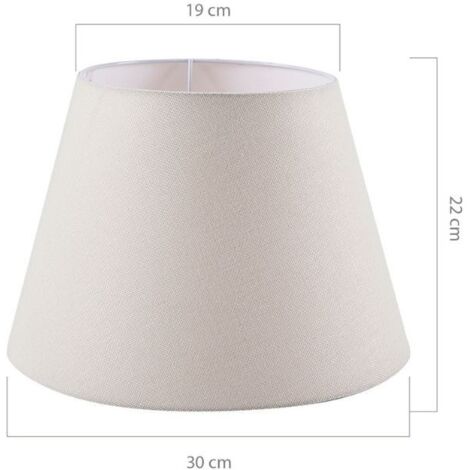 Abat-jour conique en tissu blanc - Tripod MDL2632