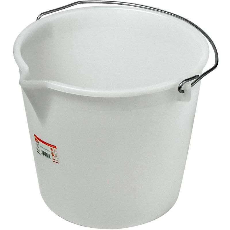 HKM Futtereimer 12 Liter Mit Henkel – Einfache Wandmontage, Praktisch Für Stall & Garten