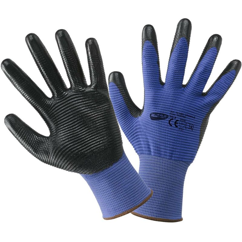 handschuhe aus 12 x polyester/nitril