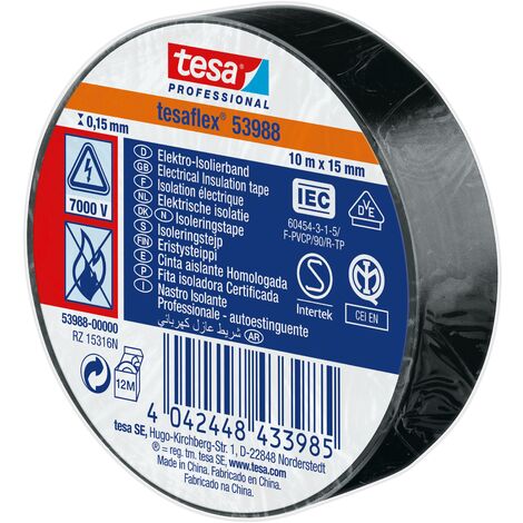 Tesa Isolierband schwarz 10 m x 15 mm