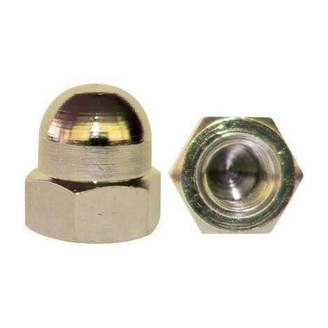 Dado Cieco In Ottone Filetto M6 - Testa Piana Con Intaglio Per Cacciavite - Foto 8