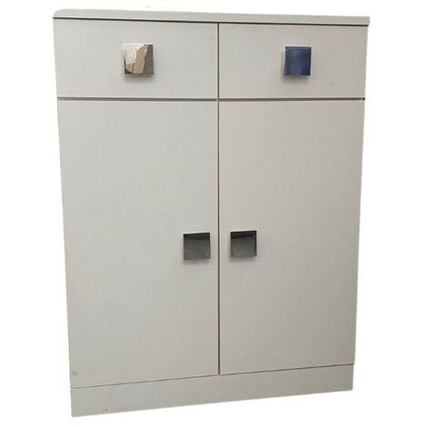 Mehrzweckschrank Türen Lärche mit 60x78h cm Farbe zwei Schubladen und weiß