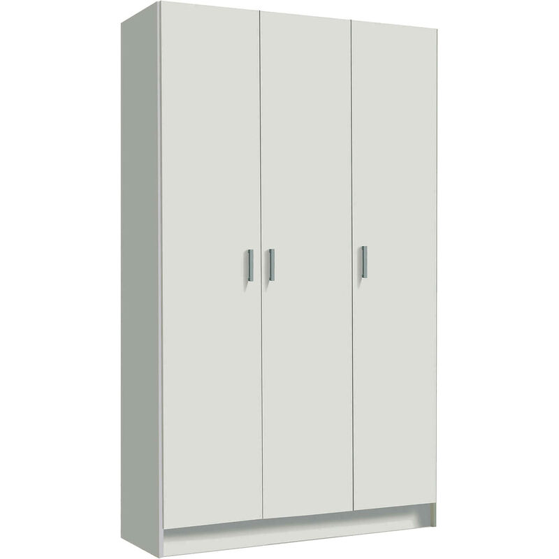 Dmora - Armoire polyvalente Beaumont, Armoire auxiliaire à 3 portes,  Armoire à chaussures, Placard à balai, 109x37h180 cm, Blanc : :  Cuisine et Maison