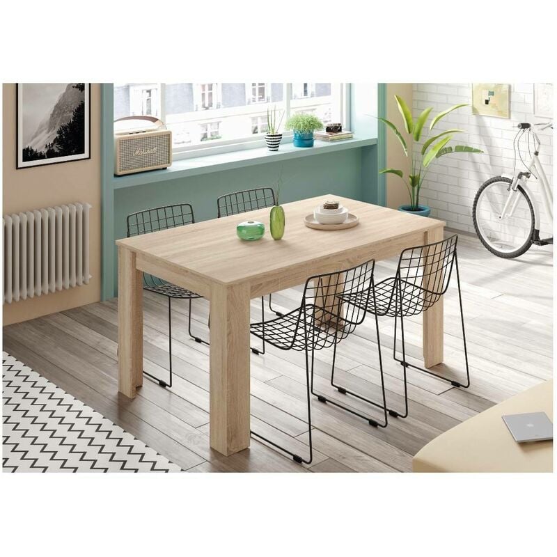 Dmora - Table à rallonge Midland, Console extensible pour salle à manger,  Table de cuisine ouvrante avec rallonge, 140/190x90h78 cm, Chêne et Blanc :  : Cuisine et Maison