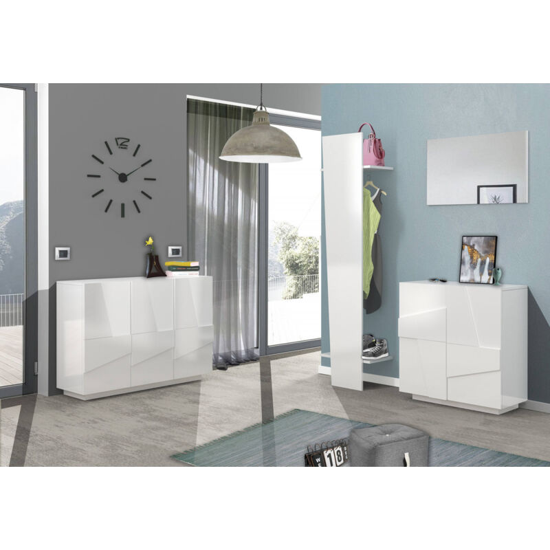 Porte-Manteaux Sur Pied Métal 175cm - 9 Crochets, Blanc - Pour Entrée, Couloir, Bureau