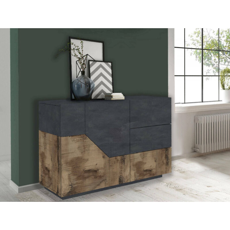 Ensemble Table Extensible Et 2 Bancs ERIC - 66x25x45 Cm, Blanc, Fabrication Italie, Mélamine, Pour Cuisine/salon - 5