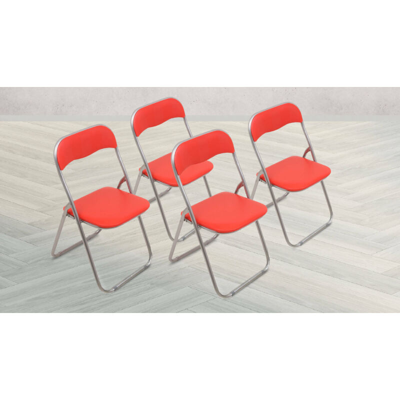 Lot de 4 chaises pliantes de réception ajourées en PEHD