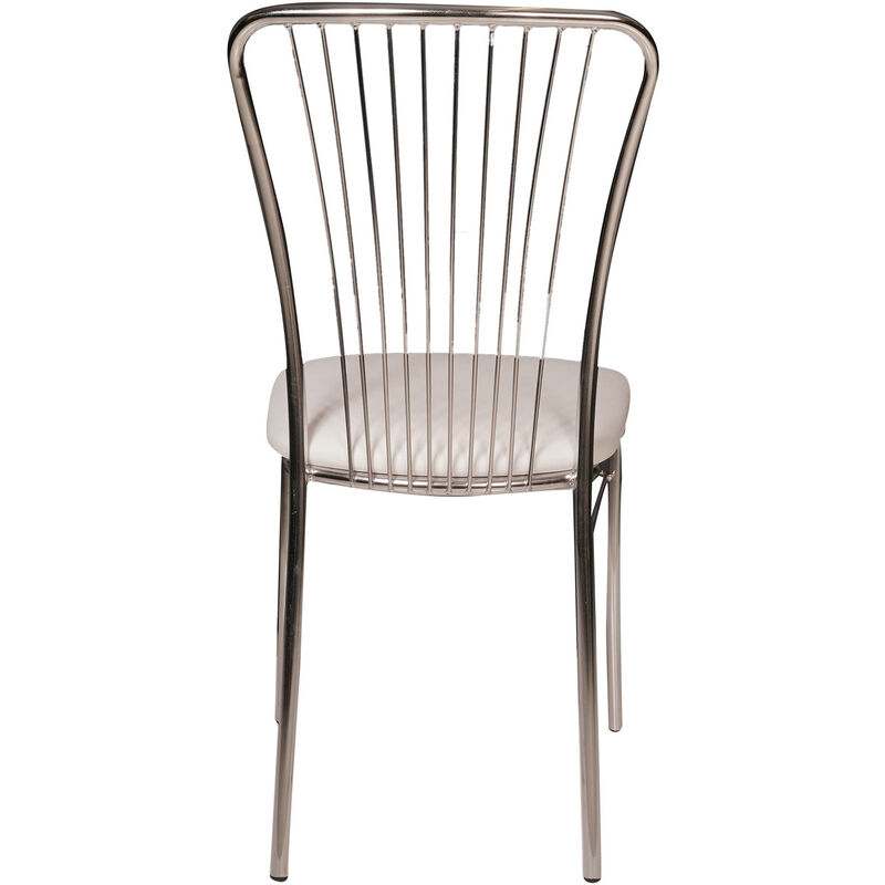 Dmora - Chaise Classique En Bois, Pour Salle à Manger, Cuisine Ou Salon, Made In Italy, Cm 46x42h87, Assise H Cm 47, Couleur Blanc