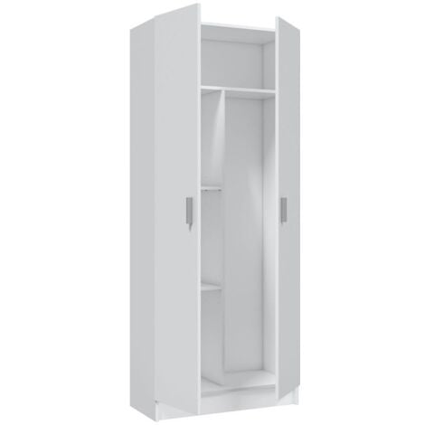 Armoire de rangement  - 73 x 37 x 180 cm - Blanc