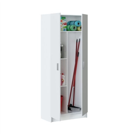 Armoire de rangement  - 73 x 37 x 180 cm - Blanc