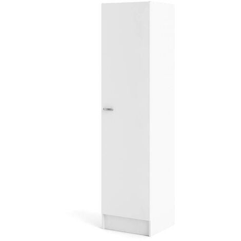Dmora Meuble colonne pour cuisine, couleur blanche, Dimensions 49 x 200 x 47 cm, avec emballage renforcé
