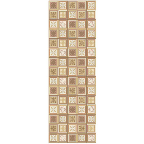 Chemin de cuisine, 100% Made in Italy, Tapis résistant aux taches avec  impression numérique, Motif géométrique - Desiree, 240x52 cm