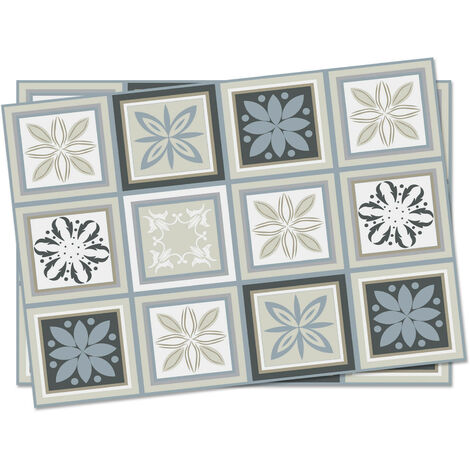 Sets De Table Américains – Lot De 6, 30x45 Cm, PVC Lavable Antidérapant, Motif Géométrique Beige