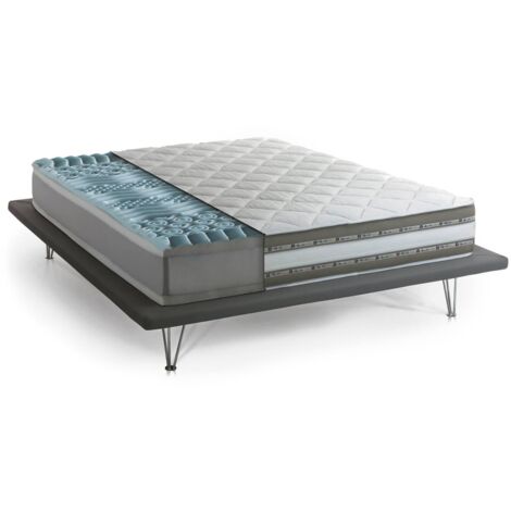 Talamo Italia Matelas simple Odessa, Matelas déhoussable en Memory Foam et Gel Waterfoam, 100% Made in Italy, Anti-acarien et hypoallergénique, Cm 80x190 h27, avec emballage renforcé (1/5)