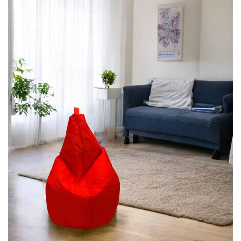 Dmora Pouf de couleur unie, couleur rouge, Dimensions 80 x 120 x 80 cm, avec emballage renforcé (1/2)