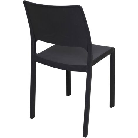 Dmora Chaise monobloc empilable, Made in Italy, couleur anthracite, Dimensions 52,50 x 82 x 46,50 cm, avec emballage renforcé (1/3)