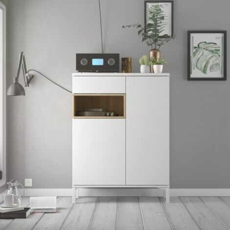 Dmora - Armoire polyvalente 2 portes Audette, 79,4x35,7h170,4 cm, Chêne