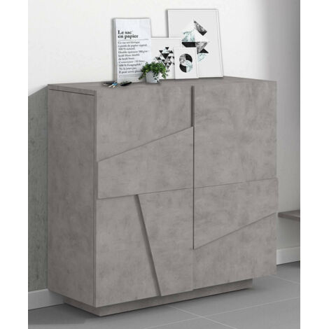 Dmora – Étagère à chaussures moderne 81x38x86 cm – 2 portes battantes – Couleur gris ardoise – Fabriquée en stratifié résistant aux chocs - 81x38h86 (1/5)