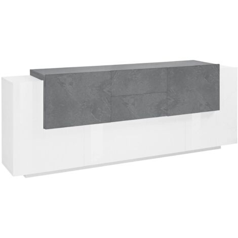 Dmora Buffet moderne 5 portes, Made in Italy, Buffet de cuisine, Buffet design de salon