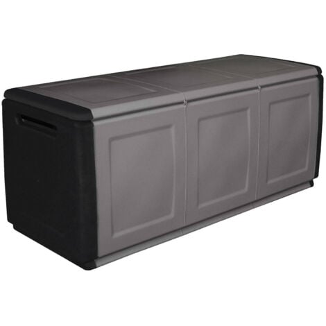 Dmora Tronc de conteneur polyvalent en polypropylène, garage, 100% Made in Italy, 138x53h57 cm, couleur grise, avec emballage renforcé