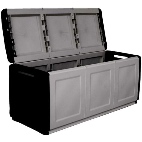 Dmora Tronc de conteneur polyvalent en polypropylène, garage, 100% Made in Italy, 138x53h57 cm, couleur grise, avec emballage renforcé
