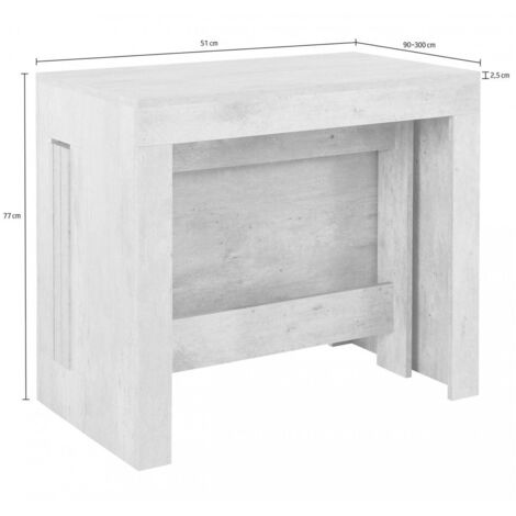 Table extensible comer, console extensible multi-positions, table console auxiliaire pliante, 67134x67h79 cm, chêne 683